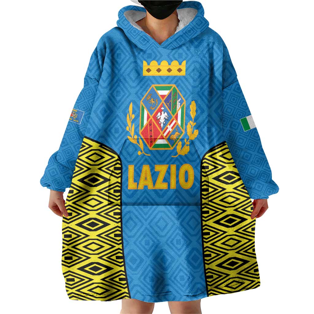 Italy Lazio Wearable Blanket Hoodie Flag Style LT19