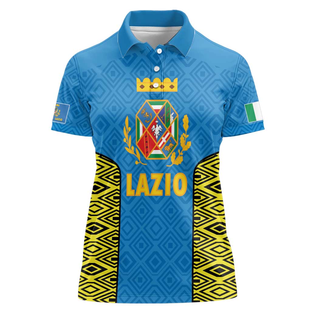 Italy Lazio Women Polo Shirt Flag Style LT19