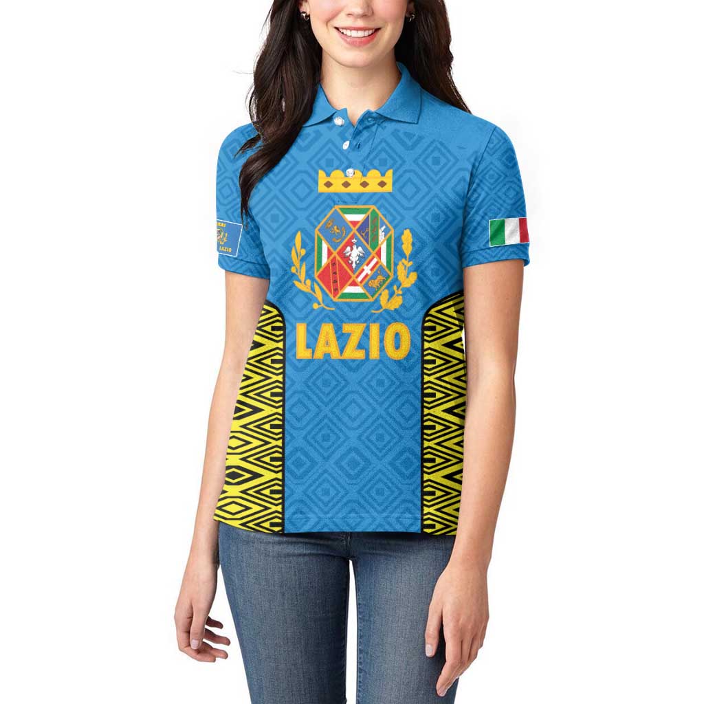 Italy Lazio Women Polo Shirt Flag Style LT19