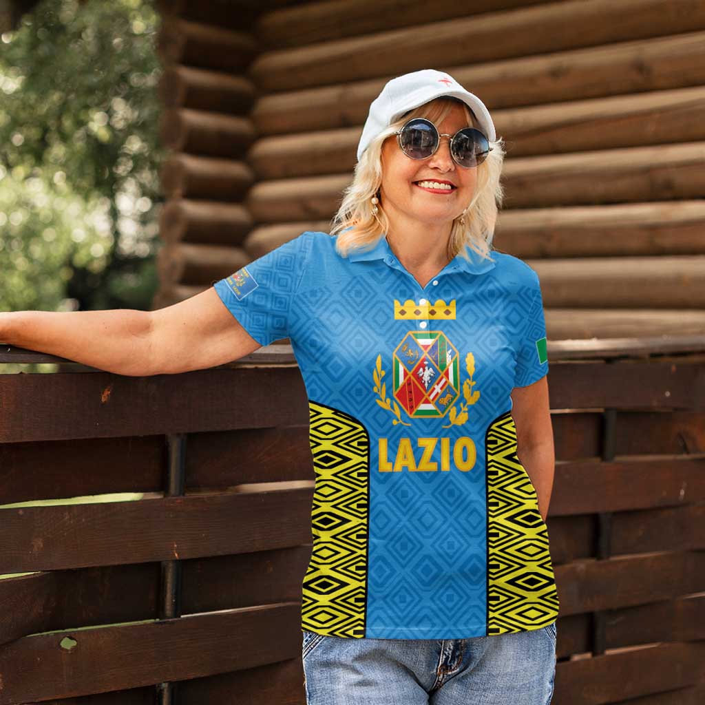 Italy Lazio Women Polo Shirt Flag Style LT19