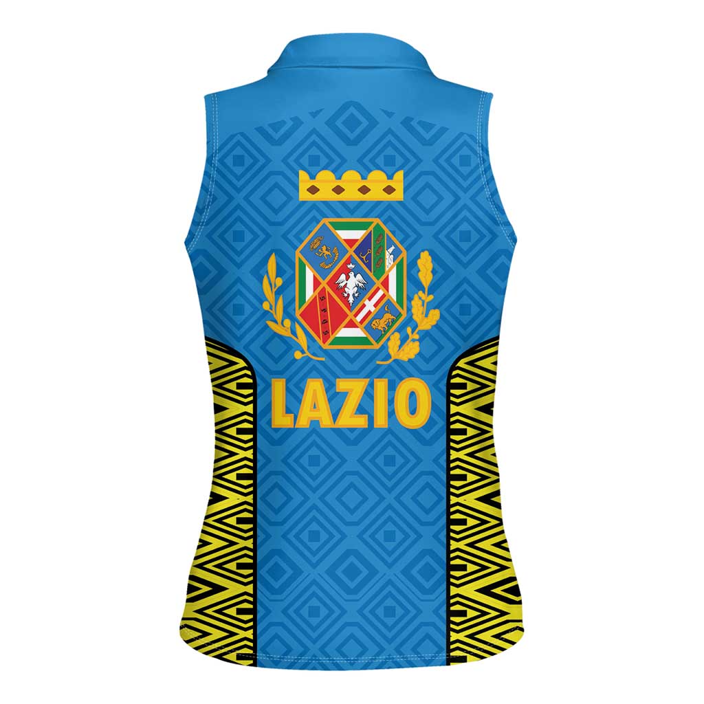 Italy Lazio Women Sleeveless Polo Shirt Flag Style LT19