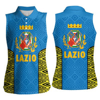 Italy Lazio Women Sleeveless Polo Shirt Flag Style LT19