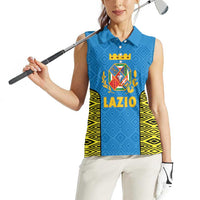 Italy Lazio Women Sleeveless Polo Shirt Flag Style LT19
