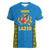 Italy Lazio Women V-Neck T-Shirt Flag Style LT19