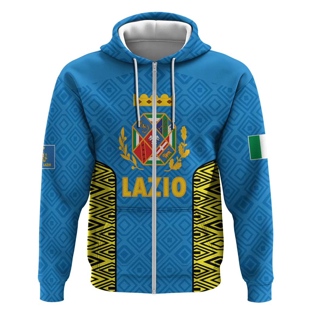 Italy Lazio Zip Hoodie Flag Style LT19