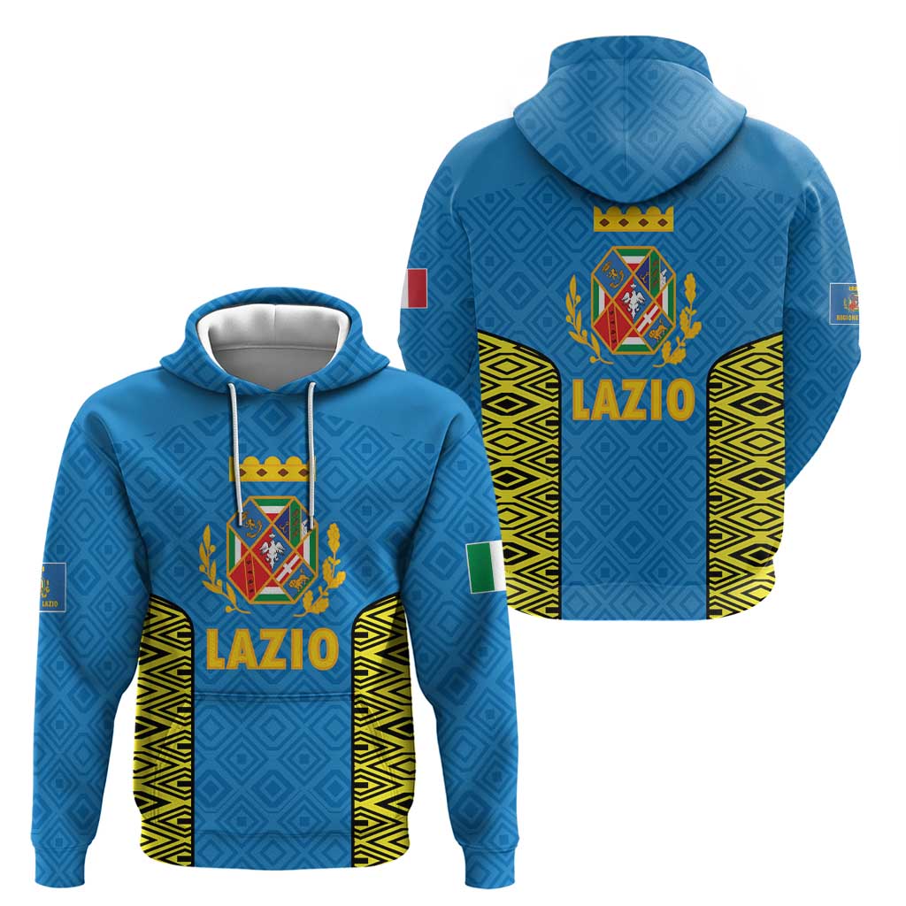Italy Lazio Zip Hoodie Flag Style LT19