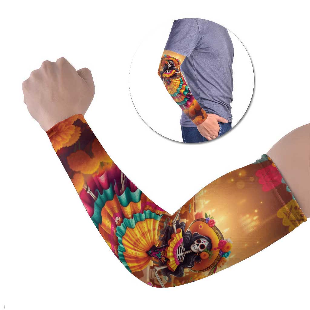 Mexico Day Of The Dead Arm Sleeves Día de los Muertos Catrina - Wonder Print Shop