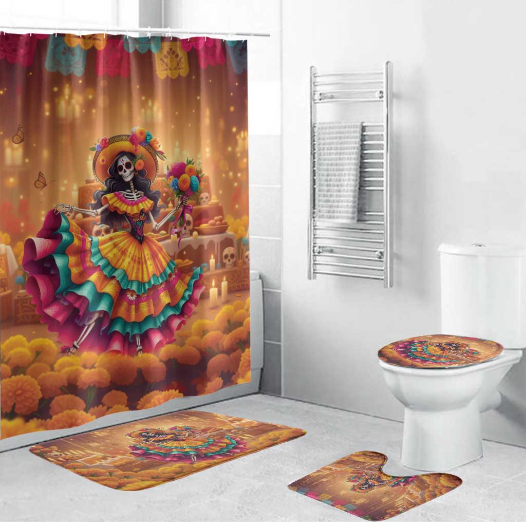 Mexico Day Of The Dead Bathroom Set Día de los Muertos Catrina - Wonder Print Shop