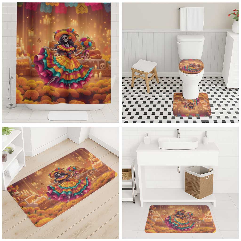 Mexico Day Of The Dead Bathroom Set Día de los Muertos Catrina - Wonder Print Shop