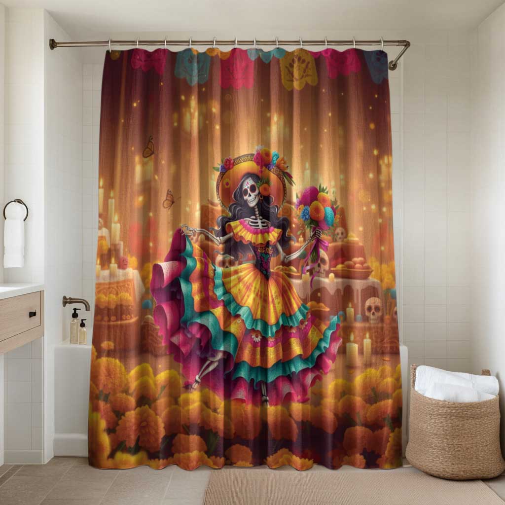Mexico Day Of The Dead Bathroom Set Día de los Muertos Catrina - Wonder Print Shop
