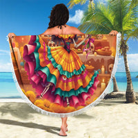 Mexico Day Of The Dead Beach Blanket Día de los Muertos Catrina - Wonder Print Shop