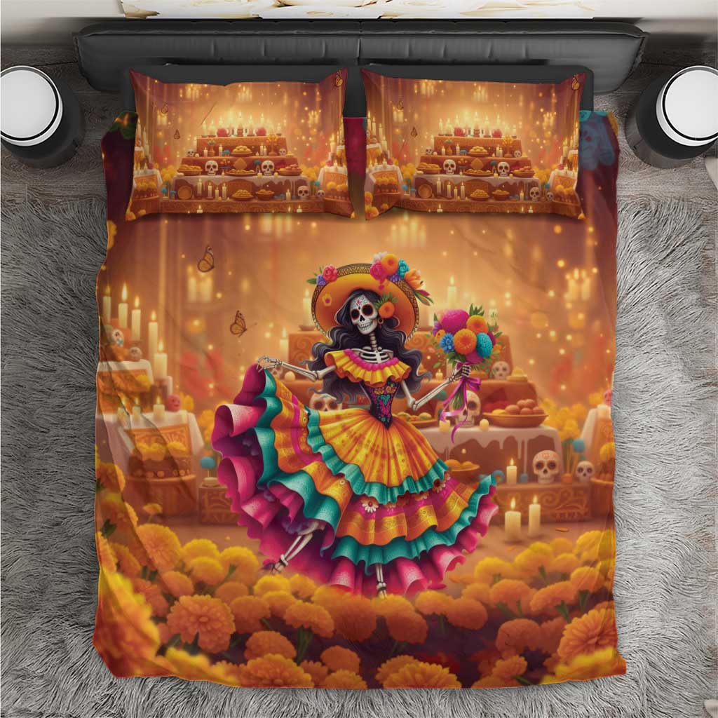 Mexico Day Of The Dead Bedding Set Día de los Muertos Catrina - Wonder Print Shop