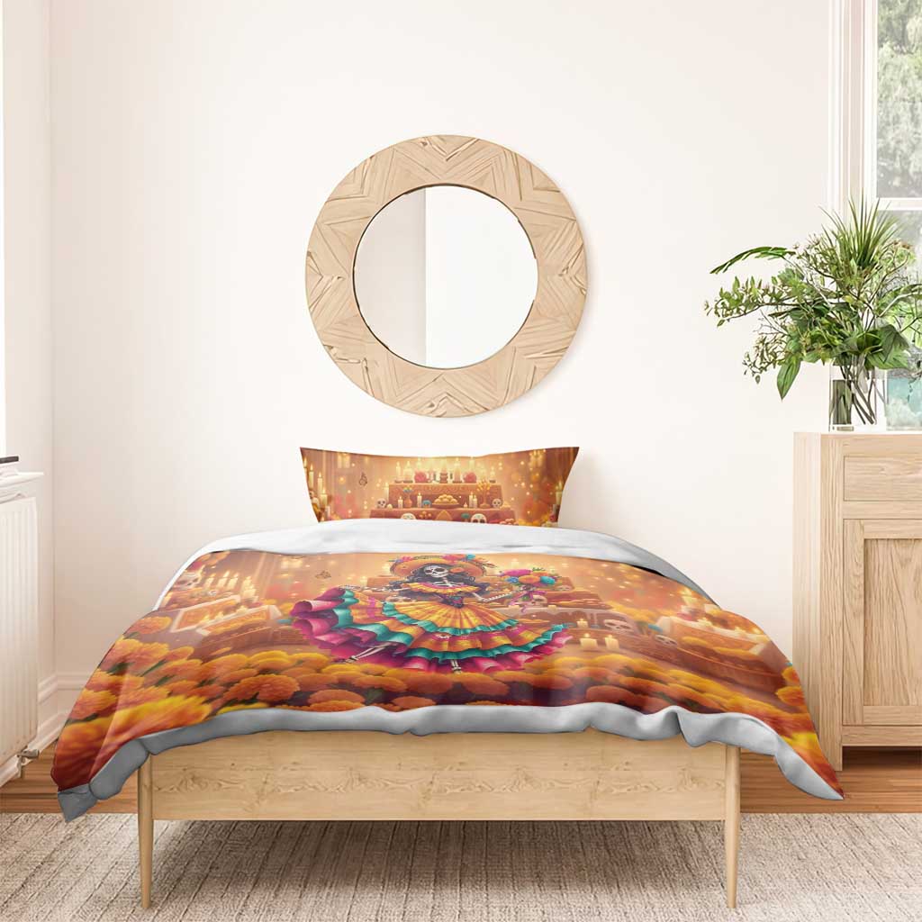 Mexico Day Of The Dead Bedding Set Día de los Muertos Catrina - Wonder Print Shop