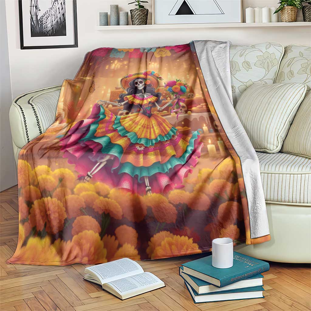 Mexico Day Of The Dead Blanket Día de los Muertos Catrina - Wonder Print Shop
