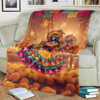 Mexico Day Of The Dead Blanket Día de los Muertos Catrina - Wonder Print Shop