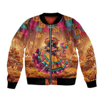 Mexico Day Of The Dead Bomber Jacket Día de los Muertos Catrina - Wonder Print Shop