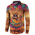 Mexico Day Of The Dead Button Sweatshirt Día de los Muertos Catrina - Wonder Print Shop
