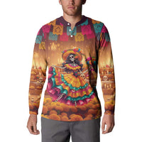 Mexico Day Of The Dead Button Sweatshirt Día de los Muertos Catrina - Wonder Print Shop
