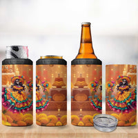 Mexico Day Of The Dead 4 in 1 Can Cooler Tumbler Día de los Muertos Catrina - Wonder Print Shop