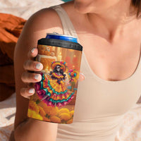 Mexico Day Of The Dead 4 in 1 Can Cooler Tumbler Día de los Muertos Catrina - Wonder Print Shop