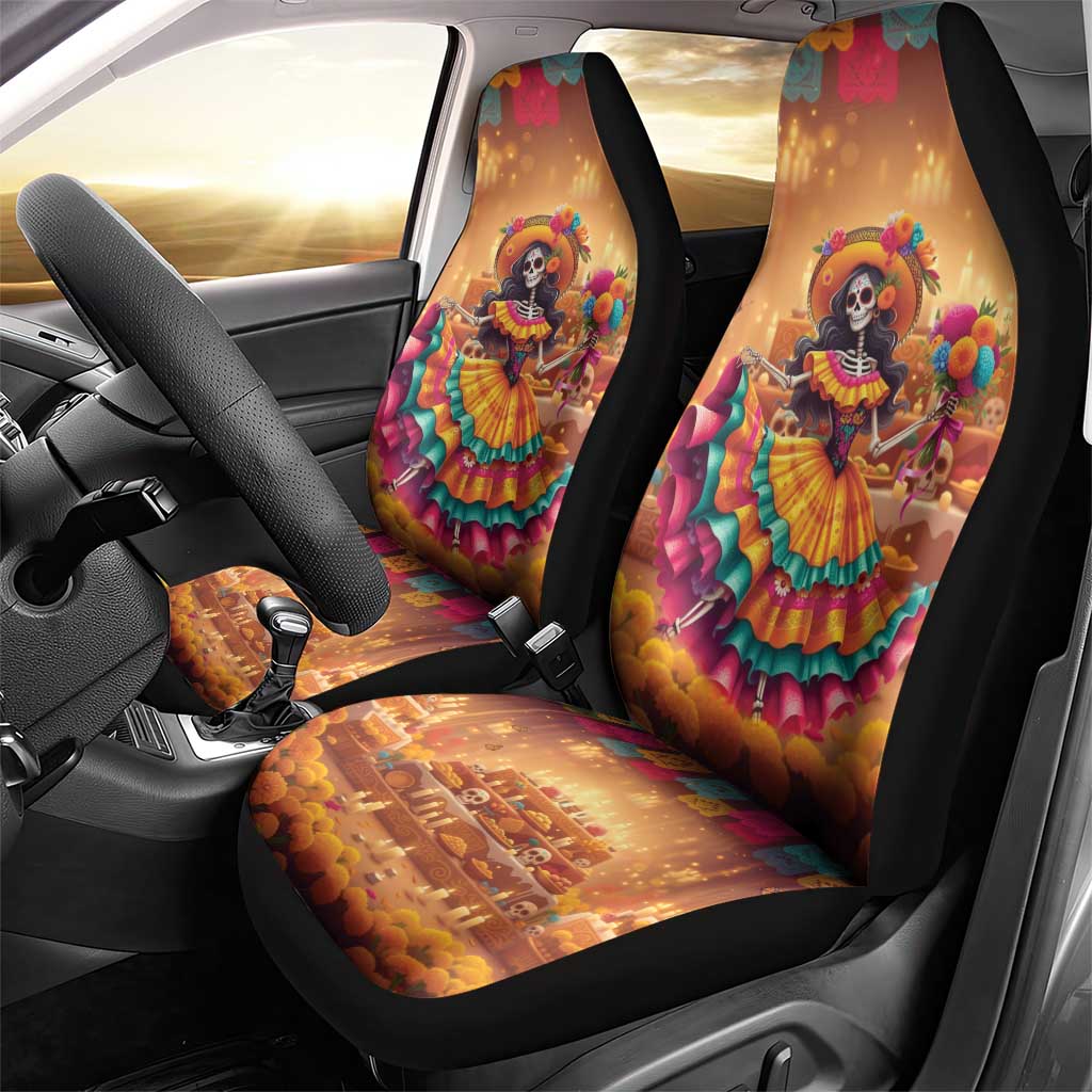 Mexico Day Of The Dead Car Seat Cover Día de los Muertos Catrina - Wonder Print Shop