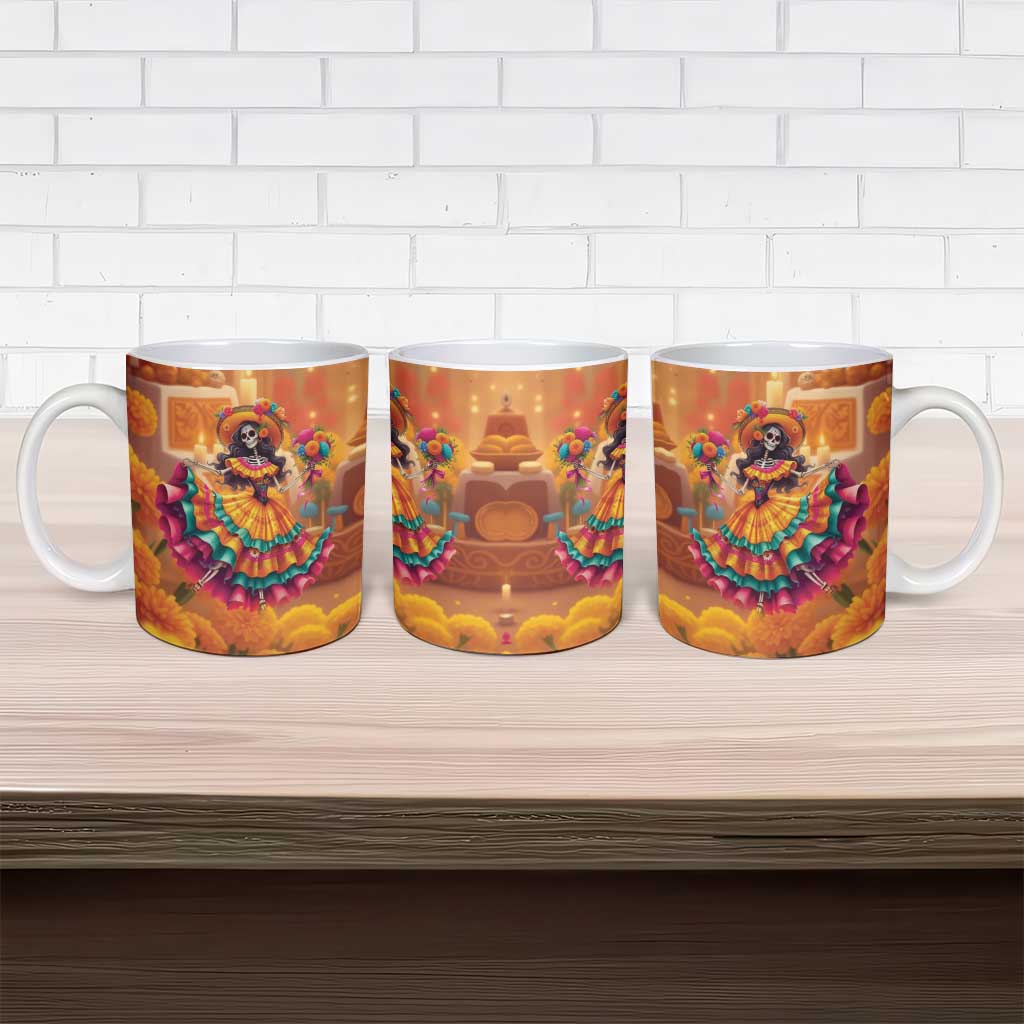 Mexico Day Of The Dead Ceramic Mug Día de los Muertos Catrina - Wonder Print Shop
