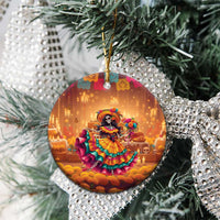 Mexico Day Of The Dead Ceramic Ornament Día de los Muertos Catrina - Wonder Print Shop