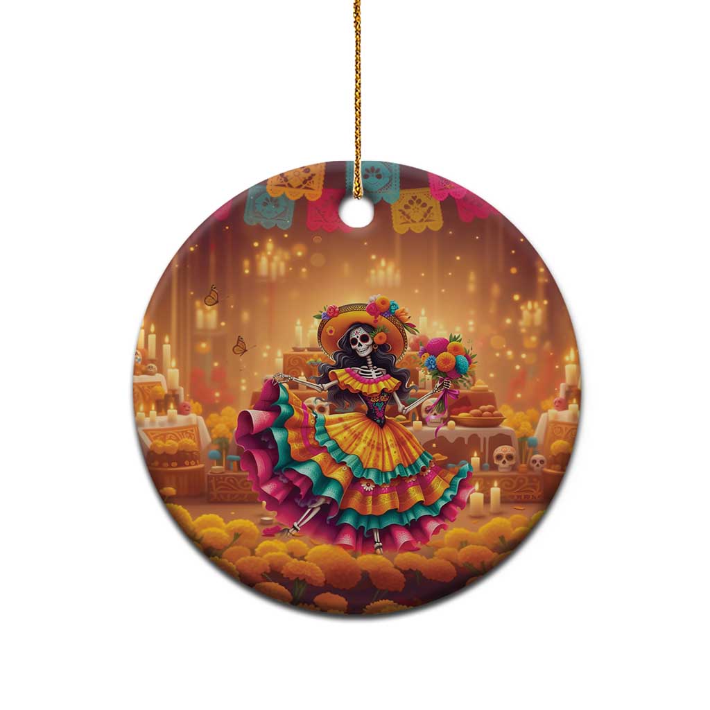 Mexico Day Of The Dead Ceramic Ornament Día de los Muertos Catrina - Wonder Print Shop