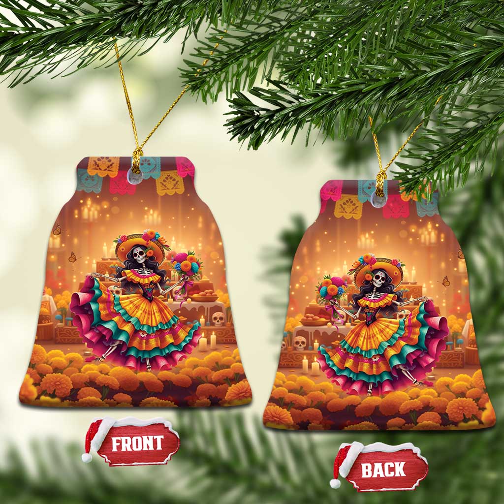 Mexico Day Of The Dead Ceramic Ornament Día de los Muertos Catrina - Wonder Print Shop