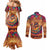 Mexico Day Of The Dead Couples Matching Mermaid Dress and Long Sleeve Button Shirt Día de los Muertos Catrina - Wonder Print Shop