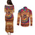 Mexico Day Of The Dead Couples Matching Puletasi and Long Sleeve Button Shirt Día de los Muertos Catrina - Wonder Print Shop