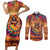 Mexico Day Of The Dead Couples Matching Short Sleeve Bodycon Dress and Long Sleeve Button Shirt Día de los Muertos Catrina - Wonder Print Shop
