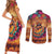 Mexico Day Of The Dead Couples Matching Short Sleeve Bodycon Dress and Long Sleeve Button Shirt Día de los Muertos Catrina - Wonder Print Shop
