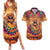 Mexico Day Of The Dead Couples Matching Summer Maxi Dress and Hawaiian Shirt Día de los Muertos Catrina - Wonder Print Shop