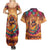 Mexico Day Of The Dead Couples Matching Summer Maxi Dress and Hawaiian Shirt Día de los Muertos Catrina - Wonder Print Shop