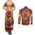 Mexico Day Of The Dead Couples Matching Summer Maxi Dress and Long Sleeve Button Shirt Día de los Muertos Catrina - Wonder Print Shop