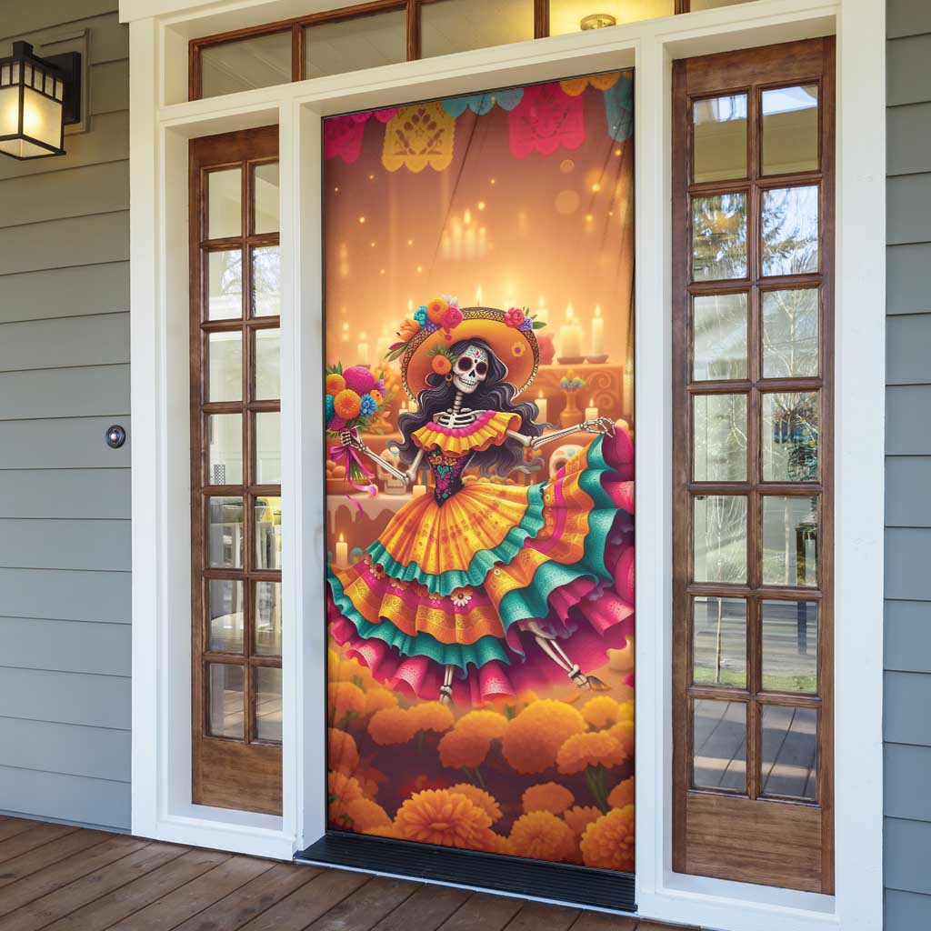 Mexico Day Of The Dead Door Cover Día de los Muertos Catrina - Wonder Print Shop