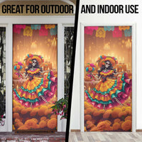 Mexico Day Of The Dead Door Cover Día de los Muertos Catrina - Wonder Print Shop