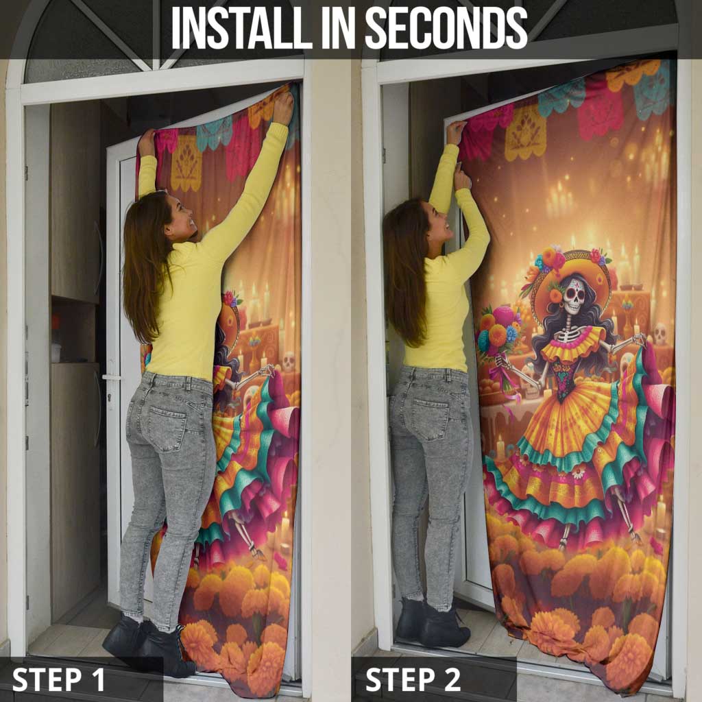 Mexico Day Of The Dead Door Cover Día de los Muertos Catrina - Wonder Print Shop