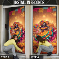 Mexico Day Of The Dead Door Cover Día de los Muertos Catrina - Wonder Print Shop