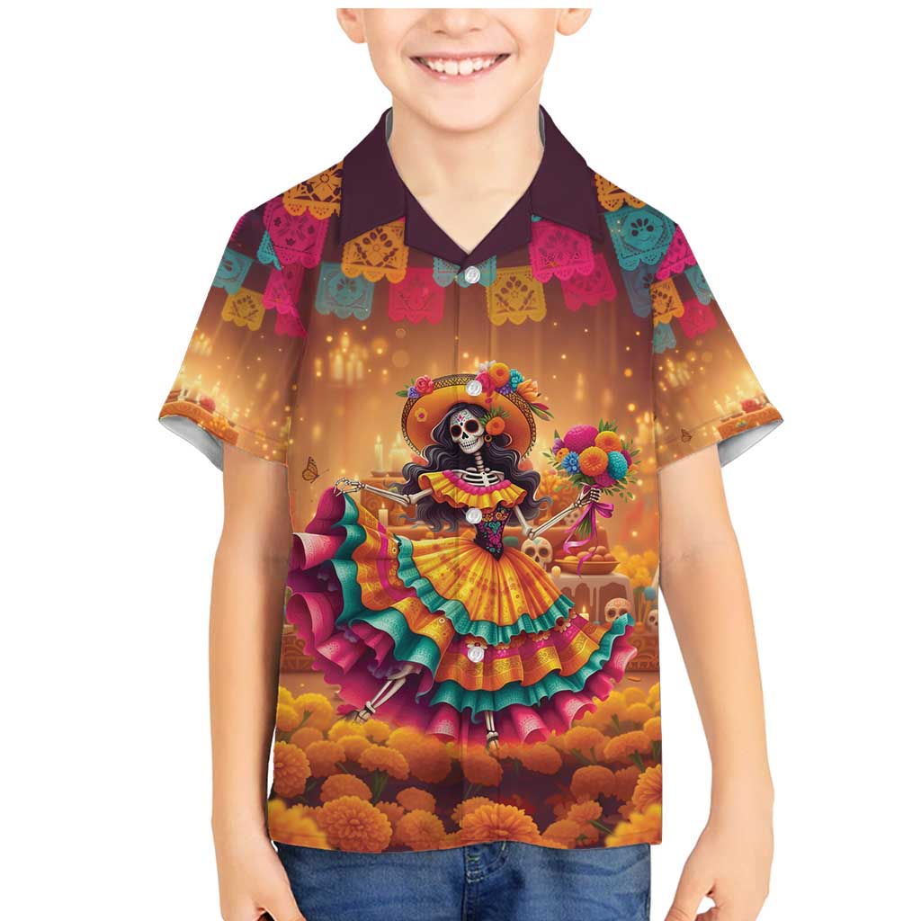 Mexico Day Of The Dead Family Matching Mermaid Dress and Hawaiian Shirt Día de los Muertos Catrina - Wonder Print Shop