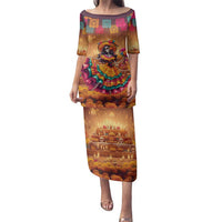 Mexico Day Of The Dead Family Matching Puletasi and Hawaiian Shirt Día de los Muertos Catrina - Wonder Print Shop