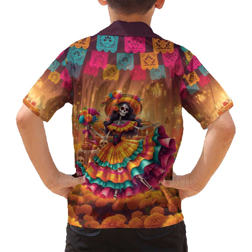 Mexico Day Of The Dead Family Matching Tank Maxi Dress and Hawaiian Shirt Día de los Muertos Catrina - Wonder Print Shop