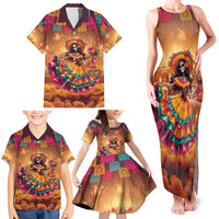 Mexico Day Of The Dead Family Matching Tank Maxi Dress and Hawaiian Shirt Día de los Muertos Catrina - Wonder Print Shop