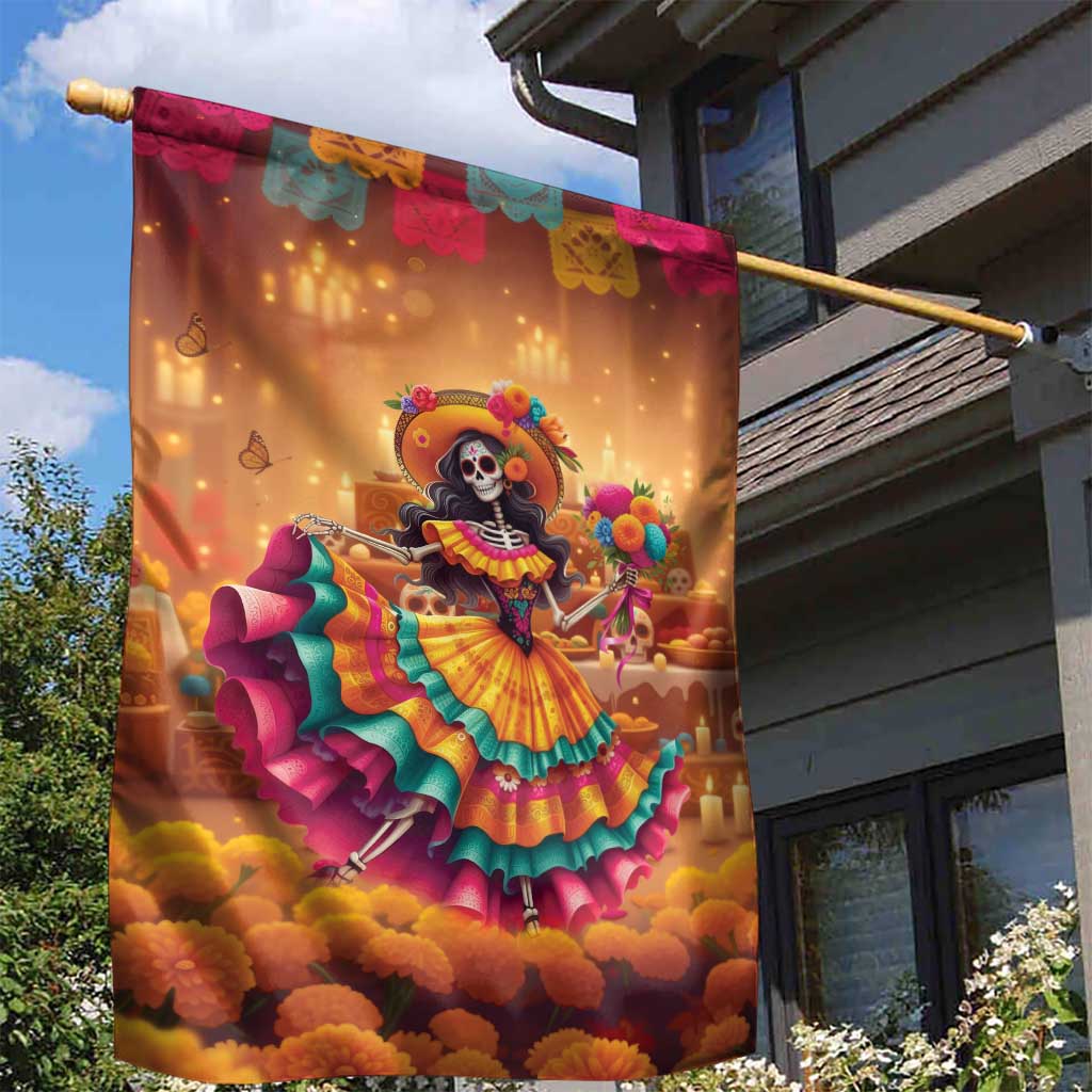 Mexico Day Of The Dead Garden Flag Día de los Muertos Catrina - Wonder Print Shop