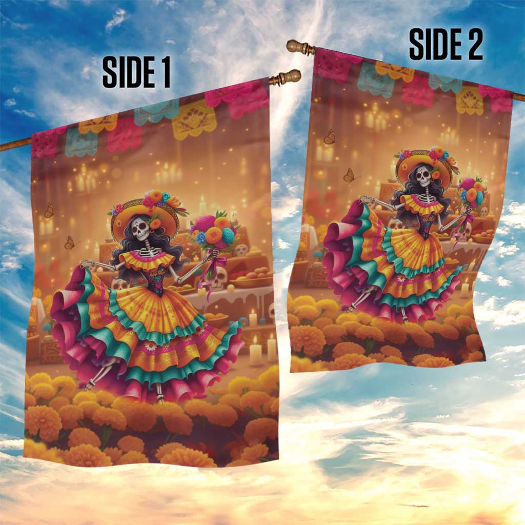 Mexico Day Of The Dead Garden Flag Día de los Muertos Catrina - Wonder Print Shop