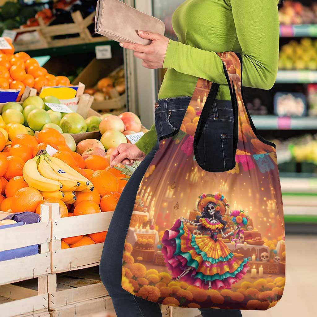 Mexico Day Of The Dead Grocery Bag Día de los Muertos Catrina - Wonder Print Shop