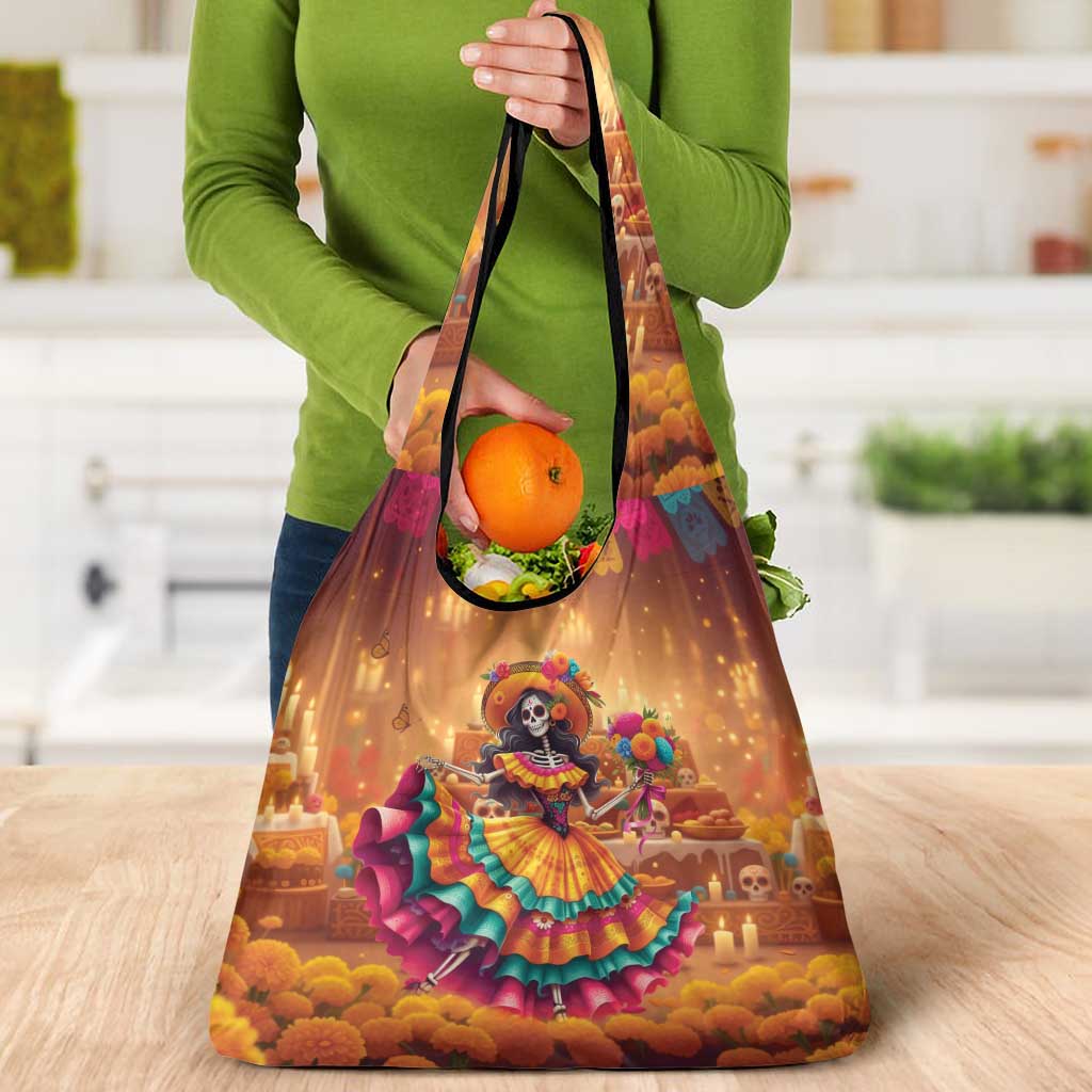Mexico Day Of The Dead Grocery Bag Día de los Muertos Catrina - Wonder Print Shop