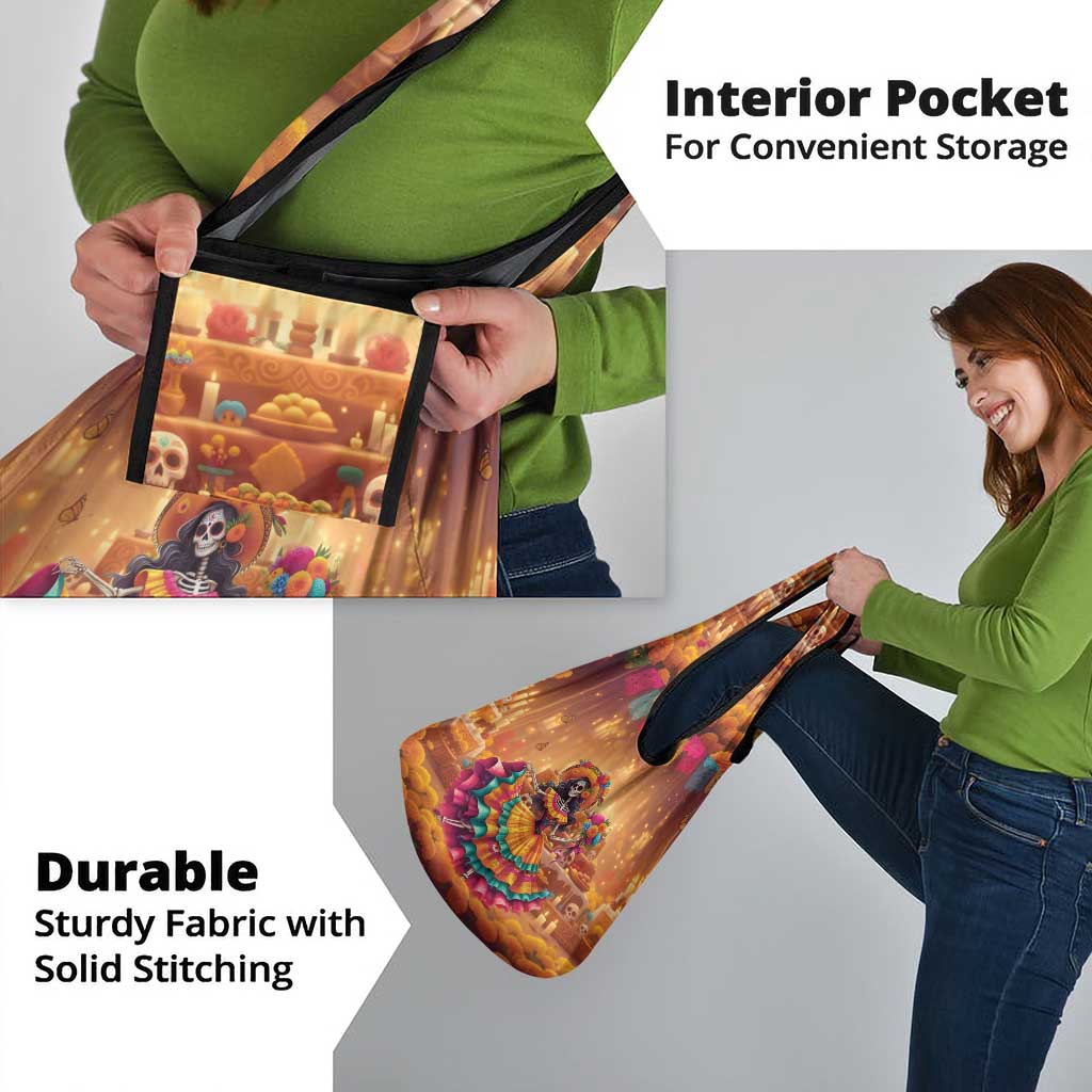 Mexico Day Of The Dead Grocery Bag Día de los Muertos Catrina - Wonder Print Shop