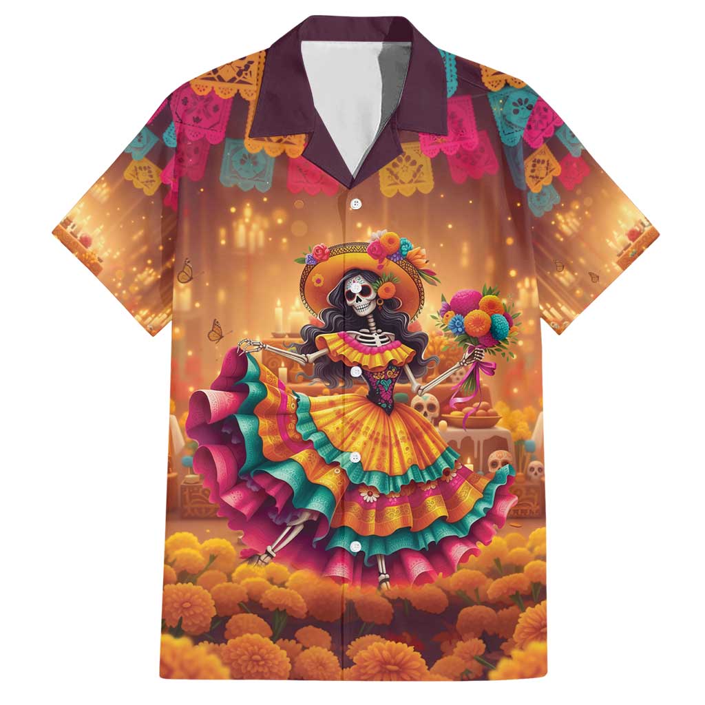 Mexico Day Of The Dead Hawaiian Shirt Día de los Muertos Catrina - Wonder Print Shop